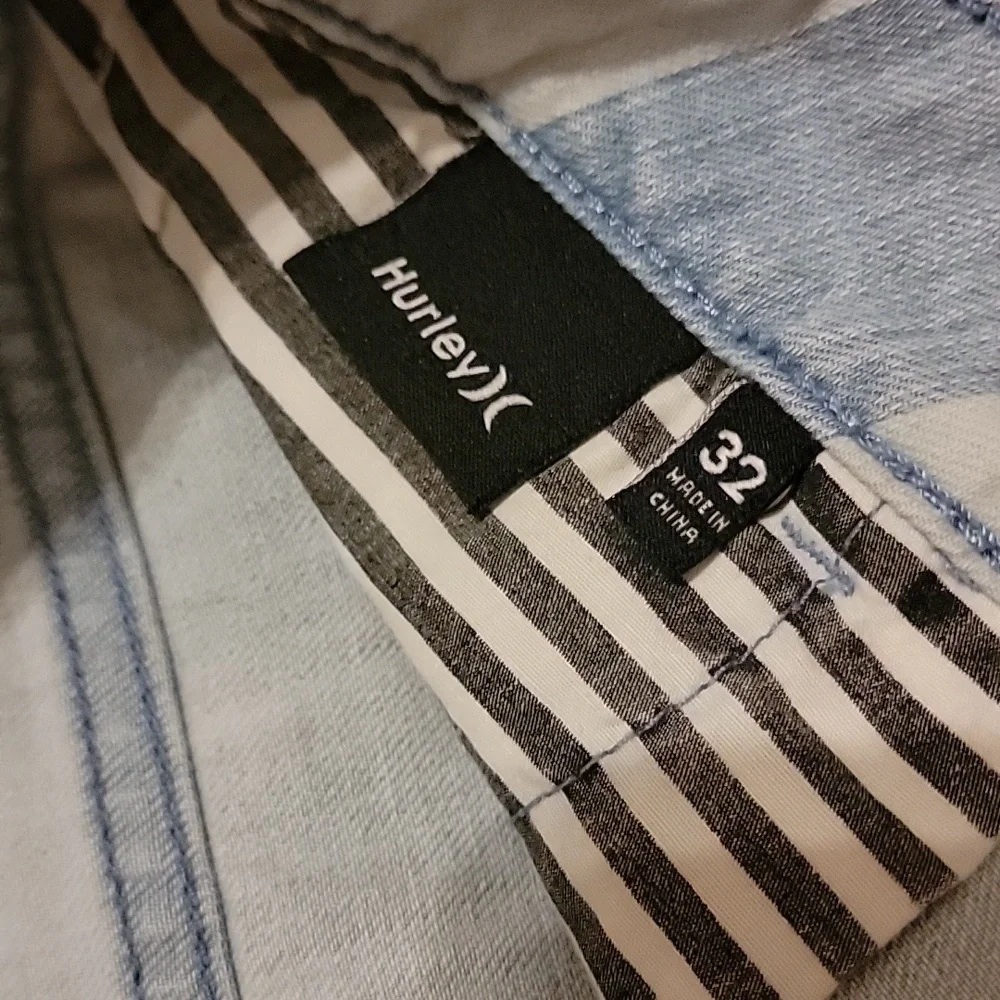 Bundle 2 Pairs Hurley Denim Striped Shorts - Picture 5 of 7